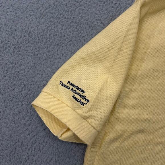 Izod Club‎ Polo Men S Yellow Short Sleeve Collared Polo Shirt Preppy Nerdy NEW - Picture 4 of 13